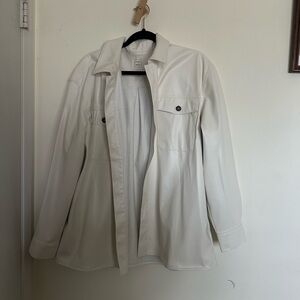 Cleo + Wolf women’s oversized solid faux leather shacket